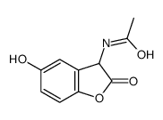 N-(5-hydroxy-2-oxo-3H-1-benzofuran-3-yl)acetamide结构式