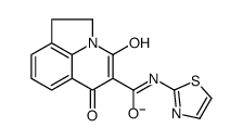 4-hydroxy-6-oxo-N-(thiazol-2-yl)-1,2-dihydro-6H-pyrrolo[3,2,1-ij]quinoline-5-carbimidate Structure