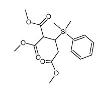 dimethyl 2-methoxycarbonyl-3-dimethyl(phenyl)silyl-1,5-pentanedioate Structure