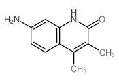 7-amino-3,4-dimethyl-1H-quinolin-2-one结构式