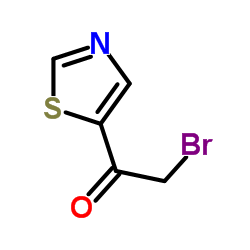 2-溴-1-噻唑-5-基-乙酮结构式