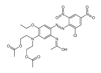 2,2'-[[5-acetamido-4-[(2-chloro-4,6-dinitrophenyl)azo]-4-ethoxyphenyl]imino]diethyl diacetate Structure