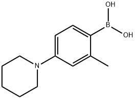 2-Methyl-4-(piperidin-1-yl)phenylboronic acid结构式