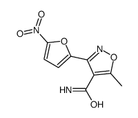 5-methyl-3-(5-nitrofuran-2-yl)-1,2-oxazole-4-carboxamide结构式