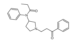 N-[1-(3-oxo-3-phenylpropyl)pyrrolidin-3-yl]-N-phenylpropanamide结构式