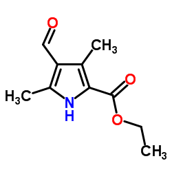 1H-Pyrrole-2-carboxylicacid, 4-formyl-3,5-dimethyl-, ethyl ester Structure