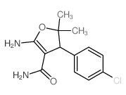 3-Furancarboxamide,2-amino-4-(4-chlorophenyl)-4,5-dihydro-5,5-dimethyl-结构式