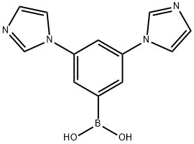 3,5-Bis(imidazol-1-yl)phenylboronic acid结构式