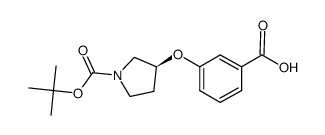 (S)-1-BOC-3-(3-CARBOXY-PHENOXY)-PYRROLIDINE结构式