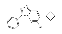 6-Chloro-7-cyclobutyl-3-phenyl-[1,2,4]triazolo[4,3-b]pyridazine结构式