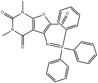 Furo[2,3-d]pyrimidine-6-carboxaldehyde,1,2,3,4-tetrahydro-1,3-dimethyl-2,4-dioxo-5-[(triphenylphosphoranylidene)amino]- structure