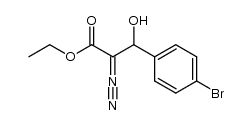 ethyl-3-hydroxy-2-diazo-3-(4-bromophenyl)-propanoate结构式