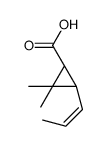 Cyclopropanecarboxylic acid, 2,2-dimethyl-3-(1-propenyl)-, (1R,3R)- (9CI) Structure