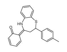 6-[2-(4-methylphenyl)-3,5-dihydro-2H-1,5-benzothiazepin-4-ylidene]cyclohexa-2,4-dien-1-one Structure