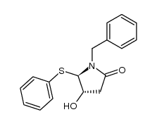 (4S,5R)-1-benzyl-4-hydroxy-5-thiophenol-2-pyrrolidinone结构式