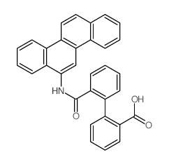 [1,1'-Biphenyl]-2-carboxylicacid, 2'-[(6-chrysenylamino)carbonyl]- structure