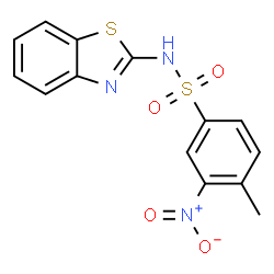 N-(1,3-Benzothiazol-2-yl)-4-methyl-3-nitrobenzenesulfonamide结构式