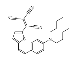 2-[5-[2-[4-(dibutylamino)phenyl]ethenyl]thiophen-2-yl]ethene-1,1,2-tricarbonitrile结构式