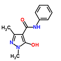 5-HYDROXY-1,3-DIMETHYL-1H-PYRAZOLE-4-CARBOXYLIC ACID PHENYLAMIDE结构式