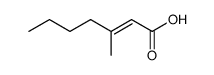 (3E)-3-Methyl-3-heptenoic acid Structure