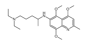 1-N,1-N-diethyl-4-N-(4,5,8-trimethoxy-2-methylquinolin-6-yl)pentane-1,4-diamine结构式