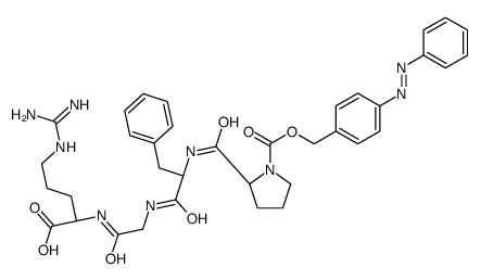 N2-[N-[N-[1-[[[4-(phenylazo)phenyl]methoxy]carbonyl]-L-prolyl]-L-phenylalanyl]glycyl]-D-arginine结构式