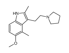 5-methoxy-2,4-dimethyl-3-(2-pyrrolidin-1-ylethyl)-1H-indole结构式