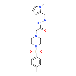 2-{4-[(4-methylphenyl)sulfonyl]-1-piperazinyl}-N'-[(1-methyl-1H-pyrrol-2-yl)methylene]acetohydrazide structure