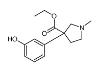 Ethyl=3-(3-hydroxyphenyl)-1-methyl-3-pyrrolidinecarboxylate结构式
