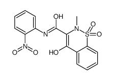 4-Hydroxy-2-methyl-N-(2-nitrophenyl)-2H-1,2-benzothiazine-3-carbo xamide 1,1-dioxide Structure