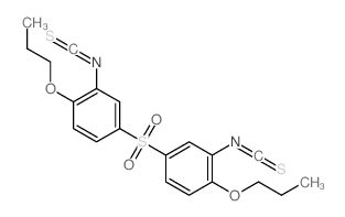 2-isothiocyanato-4-(3-isothiocyanato-4-propoxy-phenyl)sulfonyl-1-propoxy-benzene结构式