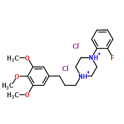 1-(2-Fluorophenyl)-4-[3-(3,4,5-trimethoxyphenyl)propyl]piperazinediium dichloride Structure