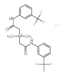 Ethanaminium,N,N-dimethyl-2-oxo-N-[2-oxo-2-[[3-(trifluoromethyl)phenyl]amino]ethyl]-2-[[3-(trifluoromethyl)phenyl]amino]-,chloride (1:1)结构式