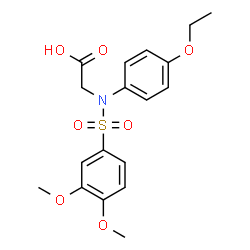 N-[(3,4-Dimethoxyphenyl)sulfonyl]-N-(4-ethoxyphenyl)glycine Structure