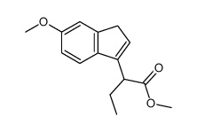 2-(6-methoxy-1H-inden-3-yl)butanoic acid methyl ester结构式