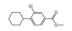 3-chloro-4-cyclohexyl-benzoic acid methyl ester结构式