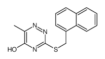 6-methyl-3-(naphthalen-1-ylmethylsulfanyl)-2H-1,2,4-triazin-5-one结构式