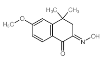 (2Z)-2-hydroxyimino-6-methoxy-4,4-dimethyl-tetralin-1-one结构式