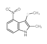 1H-Indole,2-methyl-3-(methylthio)-4-nitro-结构式