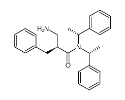 (S)-3-amino-2-benzyl-N,N-bis((R)-1-phenylethyl)propanamide Structure