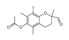 6-acetoxy-2,5,7,8-tetramethyl-chroman-2-carbaldehyde Structure