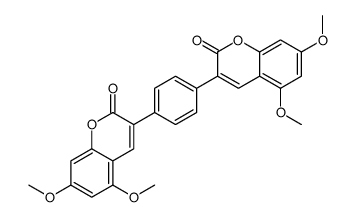 3-[4-(5,7-dimethoxy-2-oxochromen-3-yl)phenyl]-5,7-dimethoxychromen-2-one结构式