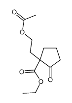 ethyl 1-(2-acetyloxyethyl)-2-oxocyclopentane-1-carboxylate结构式