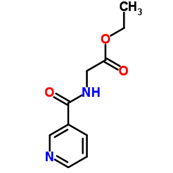 Ethyl N-(3-pyridinylcarbonyl)glycinate structure
