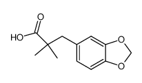2,2-dimethyl-3-[3,4-(methylenedioxy)phenyl]propionic acid结构式
