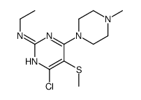 N-Ethyl-4-chloro-6-(4-methylpiperazino)-5-(methylthio)pyrimidin-2-amine structure