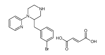 2-[(3-bromophenyl)methyl]-1-pyridin-2-ylpiperazine,(E)-but-2-enedioic acid结构式