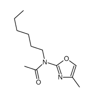 N-hexyl-N-(4-methyl-1,3-oxazol-2-yl)acetamide结构式