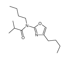 N-butyl-N-(4-butyl-1,3-oxazol-2-yl)-2-methylpropanamide结构式