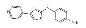 4-N-(4-pyridin-4-yl-1,3-thiazol-2-yl)benzene-1,4-diamine结构式